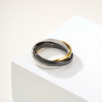 [Luxe Jewelry]TRINITY 3.2MM RING BLACK CERAMIC