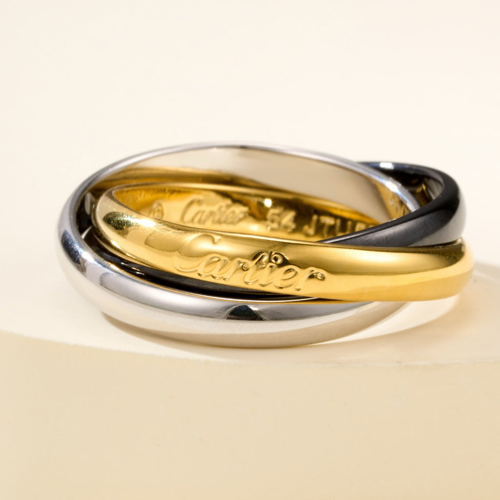 [Luxe Jewelry]TRINITY 3.2MM RING BLACK CERAMIC