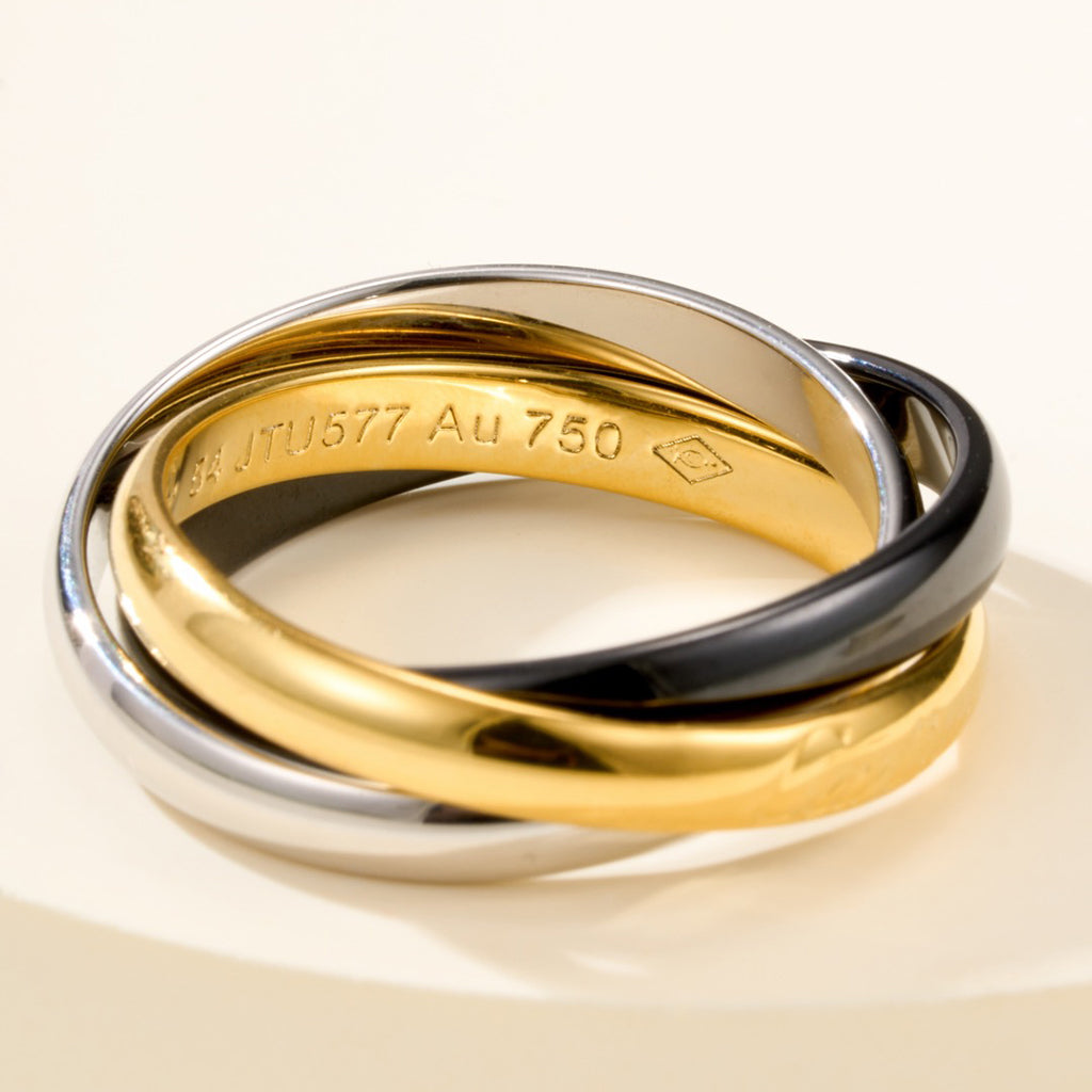 [Luxe Jewelry]TRINITY 3.2MM RING BLACK CERAMIC