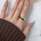 [Luxe Jewelry]TRINITY 3.2MM RING BLACK CERAMIC