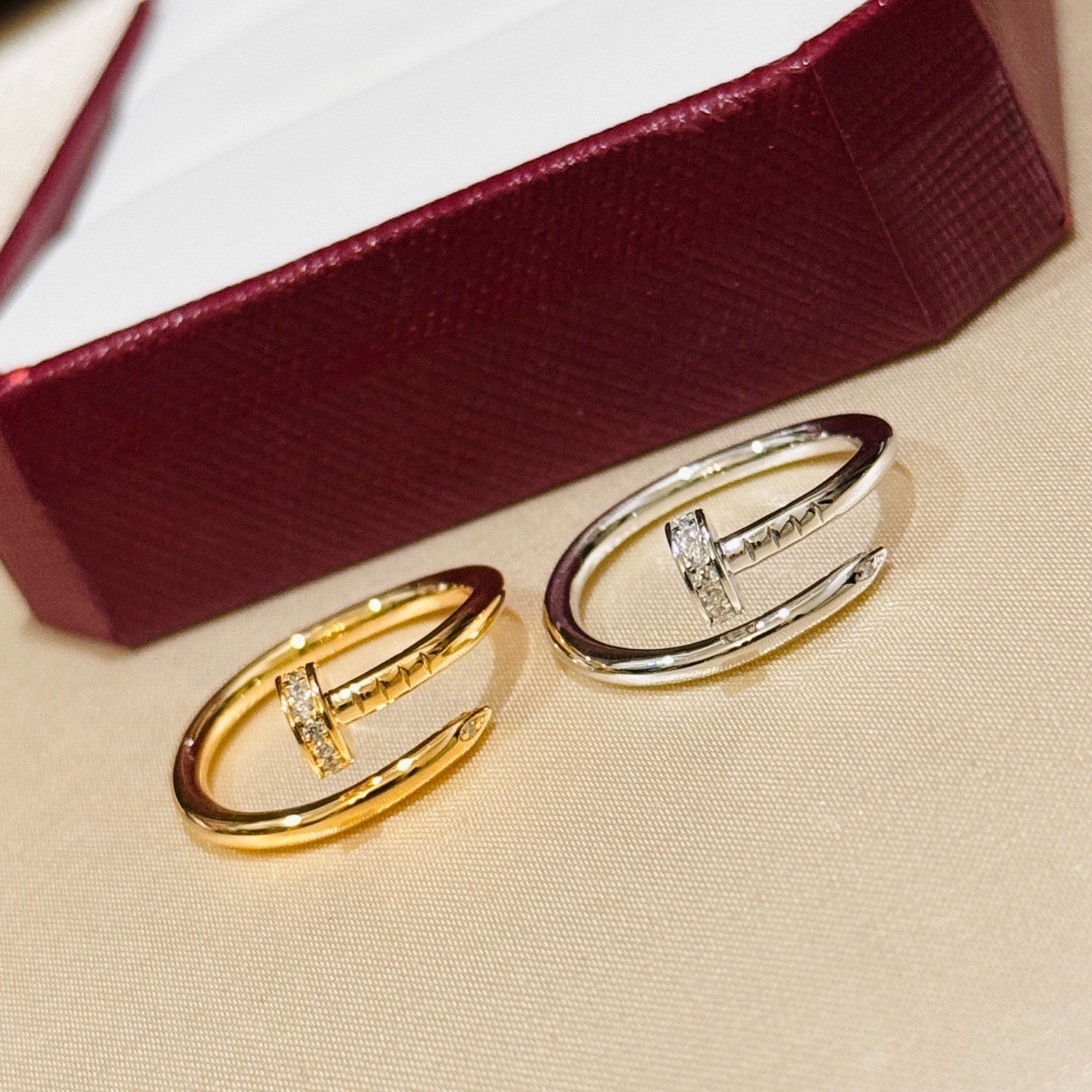 [Luxe Jewelry]JUSTE 1.8MM HALF DIAMOND RING