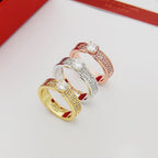 [Luxe Jewelry]LOVE RING 3.6MM 1 BIG DIAMOND FULL DIAMOND