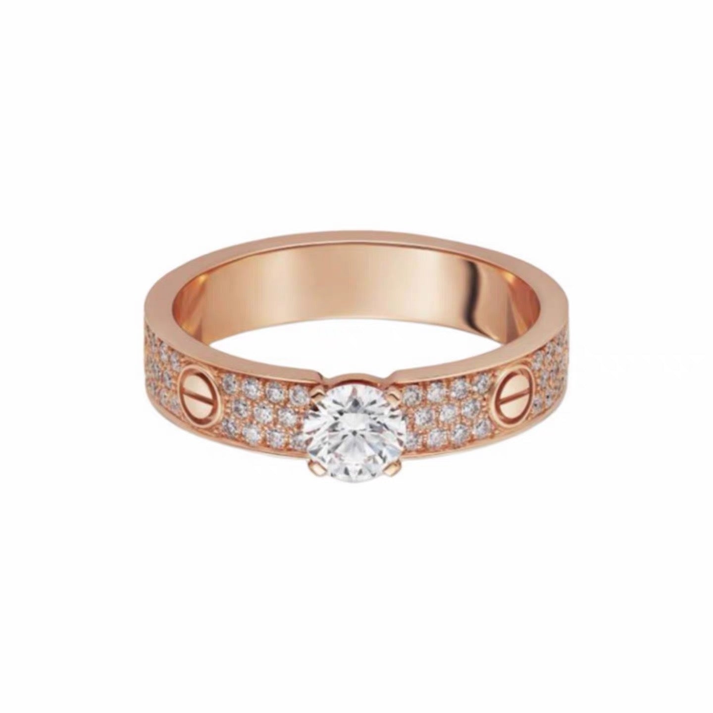 [Luxe Jewelry]LOVE RING 3.6MM 1 BIG DIAMOND FULL DIAMOND