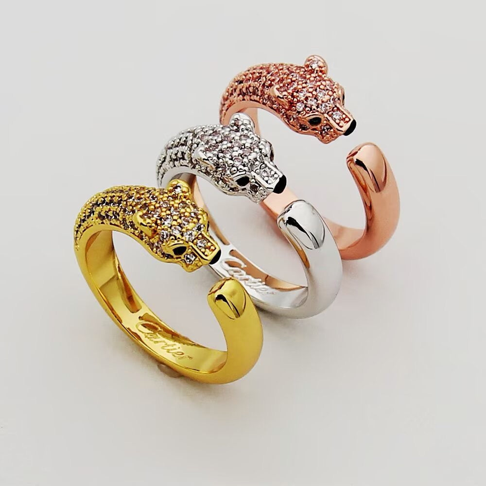 [Luxe Jewelry]PANTHERE HALF DIAMOND SMALL RING