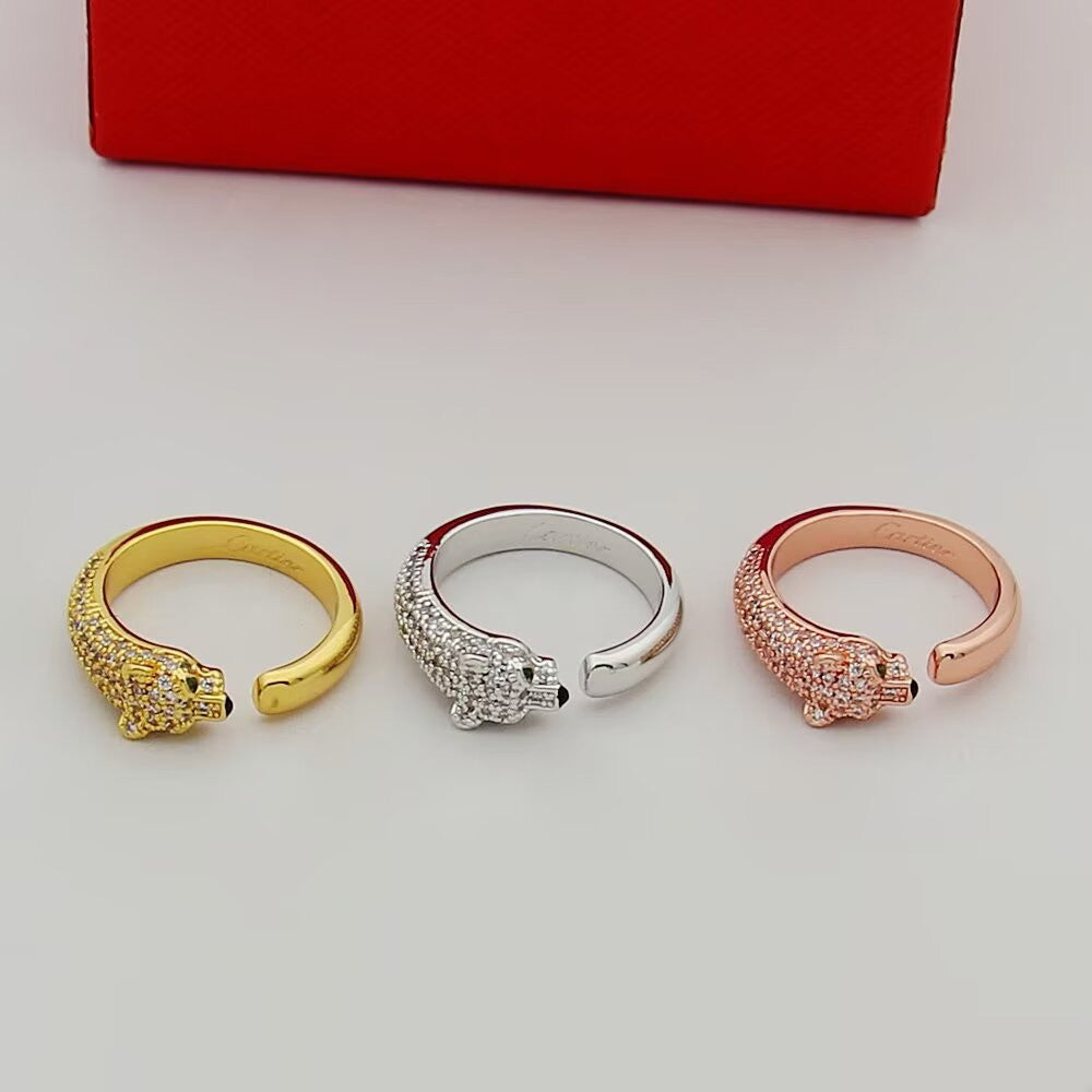[Luxe Jewelry]PANTHERE HALF DIAMOND SMALL RING