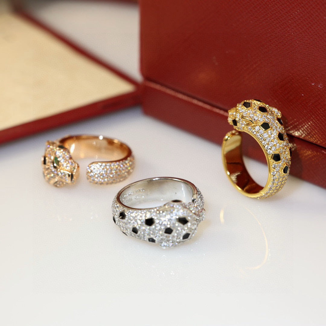 [Luxe Jewelry]PANTHERE SPOTTED FULL DIAMOND MEDIUM RING