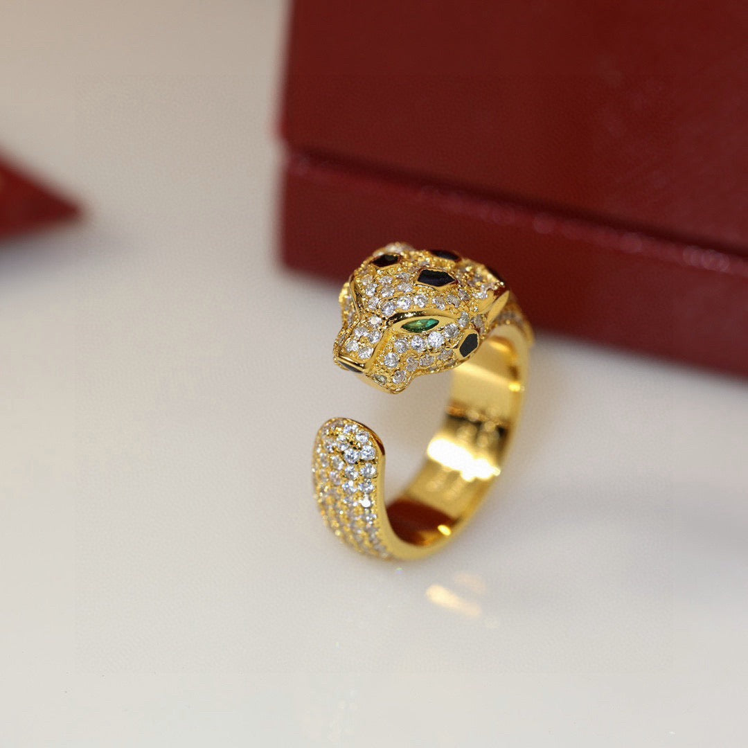 [Luxe Jewelry]PANTHERE SPOTTED FULL DIAMOND MEDIUM RING