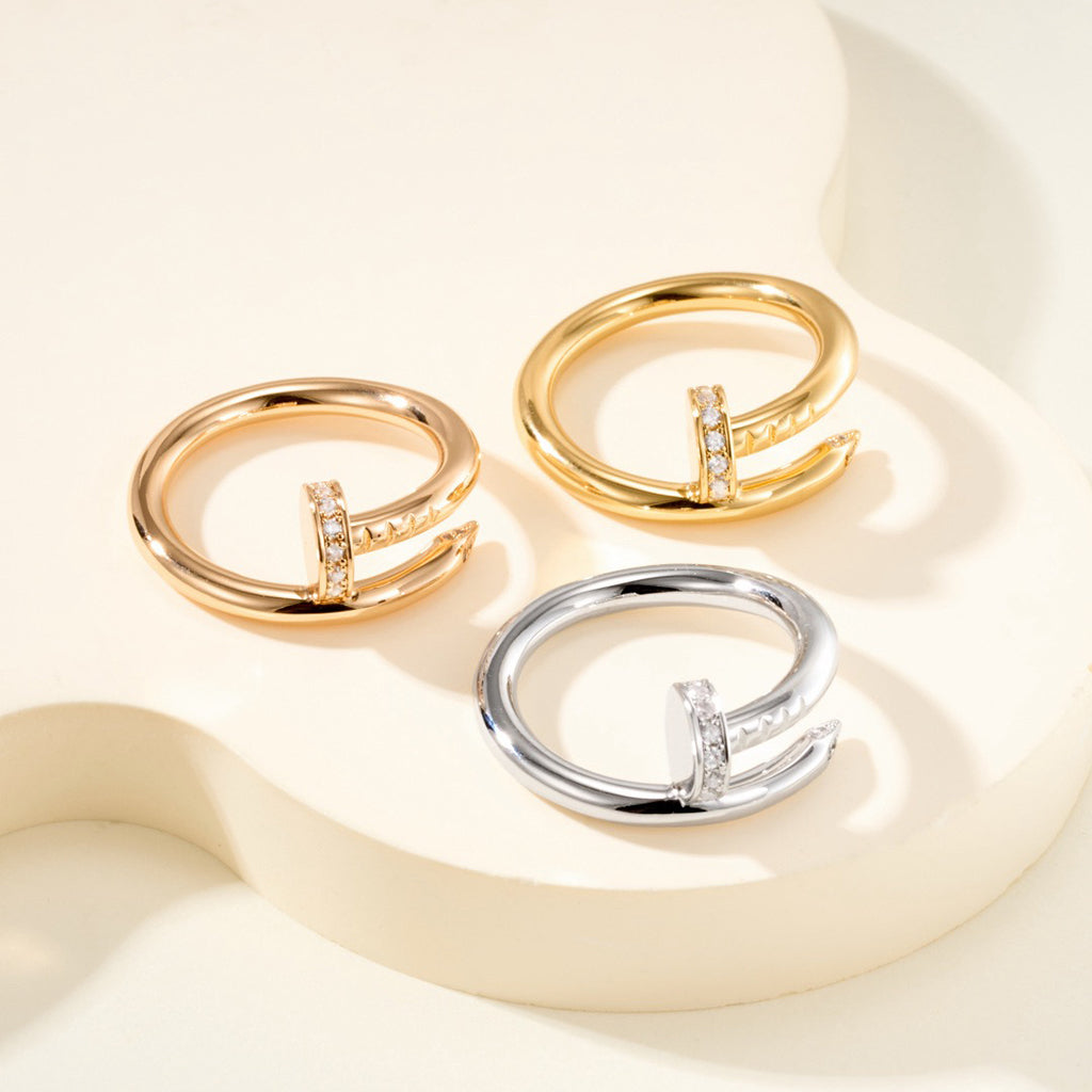 [Luxe Jewelry]JUSTE RING 2.6MM HALF DIAMOND