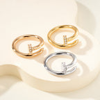 [Luxe Jewelry]JUSTE RING 2.6MM HALF DIAMOND