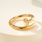 [Luxe Jewelry]JUSTE RING 2.6MM HALF DIAMOND