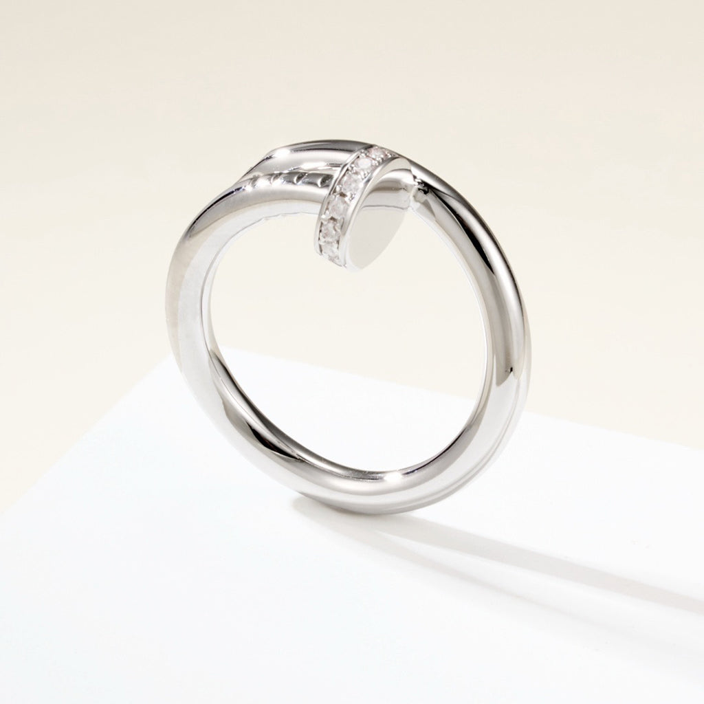 [Luxe Jewelry]JUSTE RING 2.6MM HALF DIAMOND