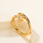 [Luxe Jewelry]JUSTE RING 2.6MM HALF DIAMOND