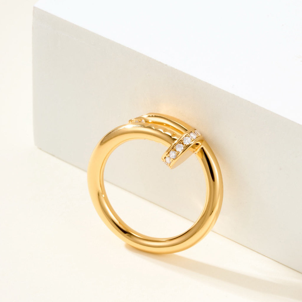 [Luxe Jewelry]JUSTE RING 2.6MM HALF DIAMOND