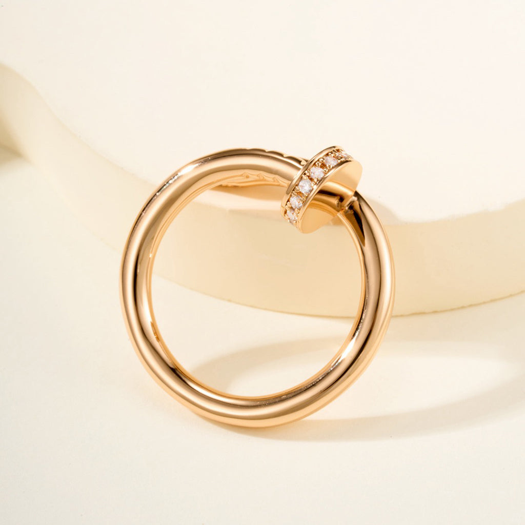 [Luxe Jewelry]JUSTE RING 2.6MM HALF DIAMOND