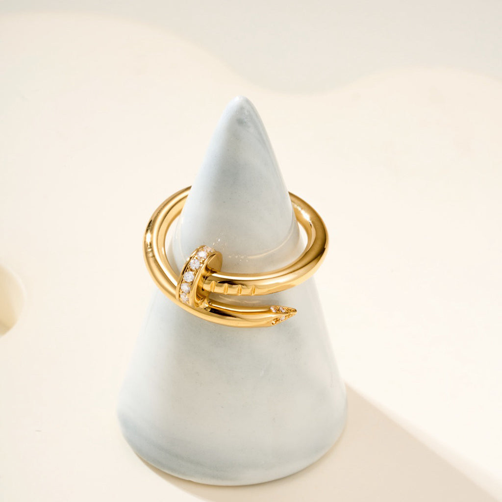 [Luxe Jewelry]JUSTE RING 2.6MM HALF DIAMOND
