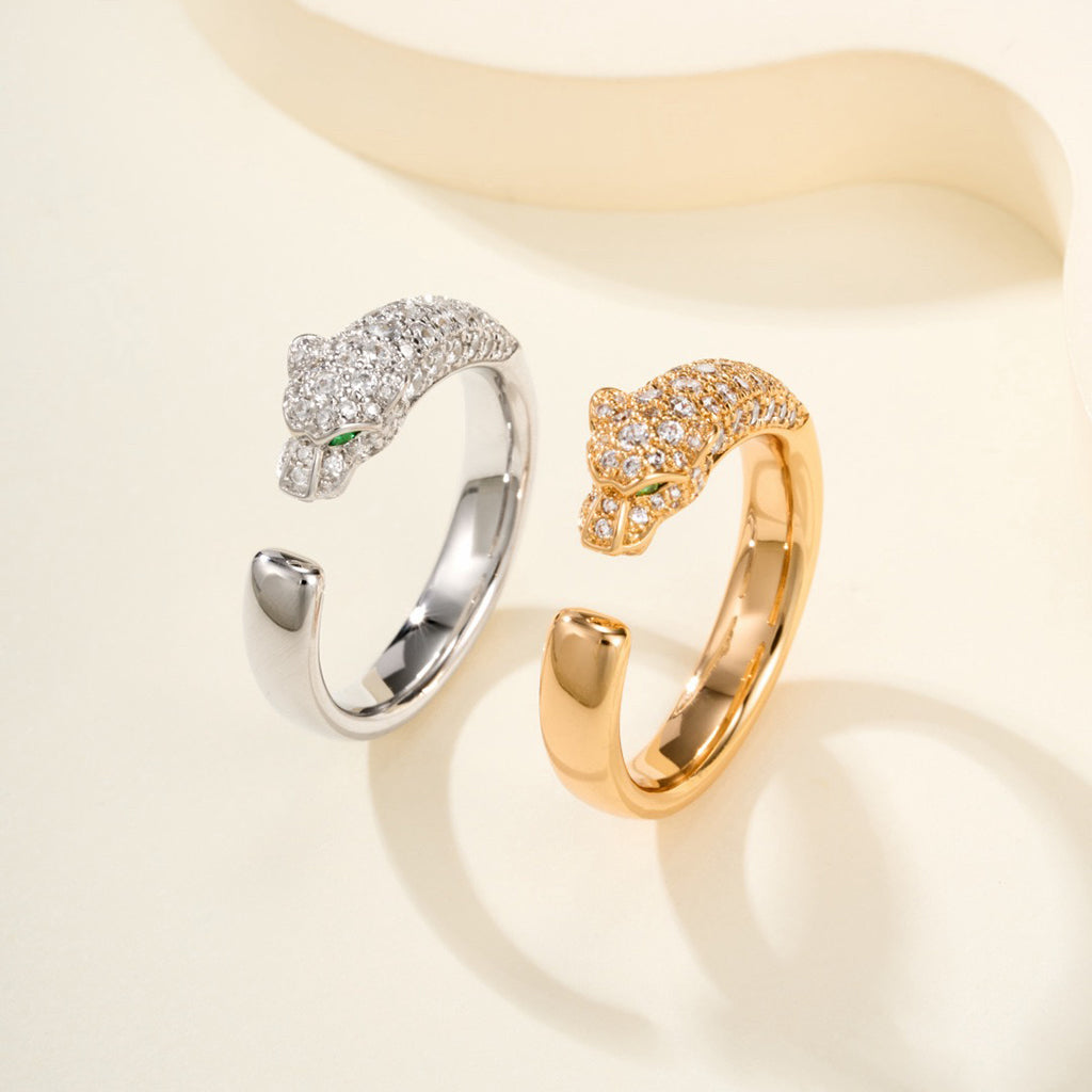 [Luxe Jewelry]PANTHERE HALF DIAMOND SMALL RING