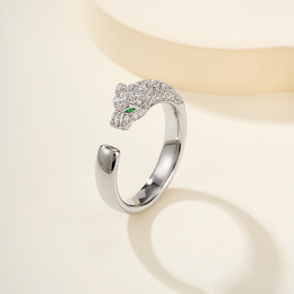 [Luxe Jewelry]PANTHERE HALF DIAMOND SMALL RING