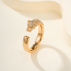 [Luxe Jewelry]PANTHERE HALF DIAMOND SMALL RING