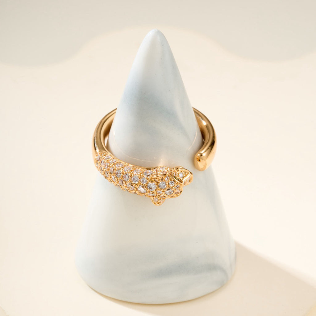 [Luxe Jewelry]PANTHERE HALF DIAMOND SMALL RING