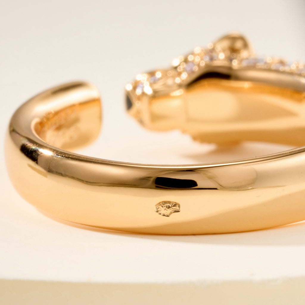 [Luxe Jewelry]PANTHERE HALF DIAMOND SMALL RING
