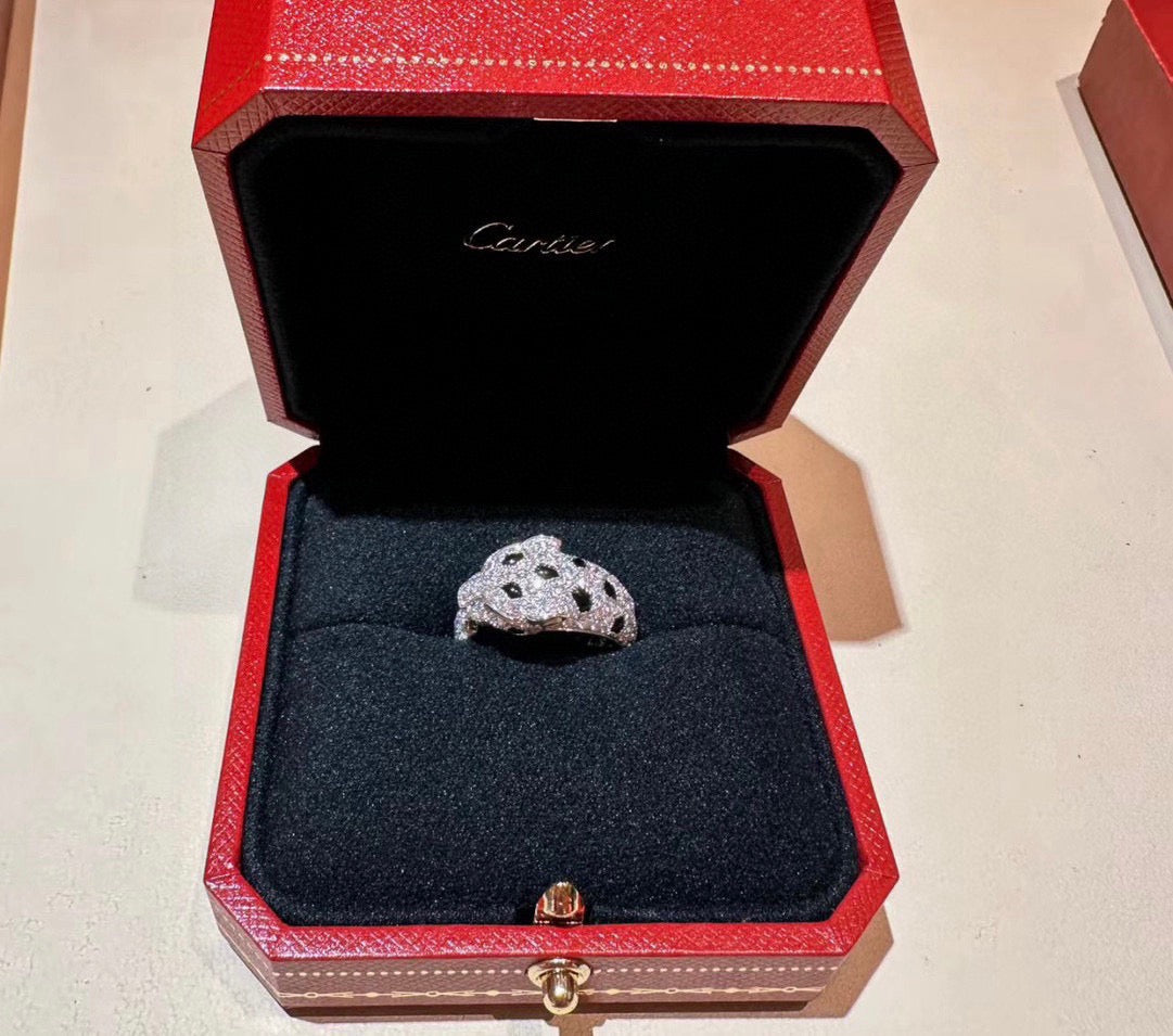 [Luxe Jewelry]PANTHERE SPOTTED FULL DIAMOND MEDIUM RING