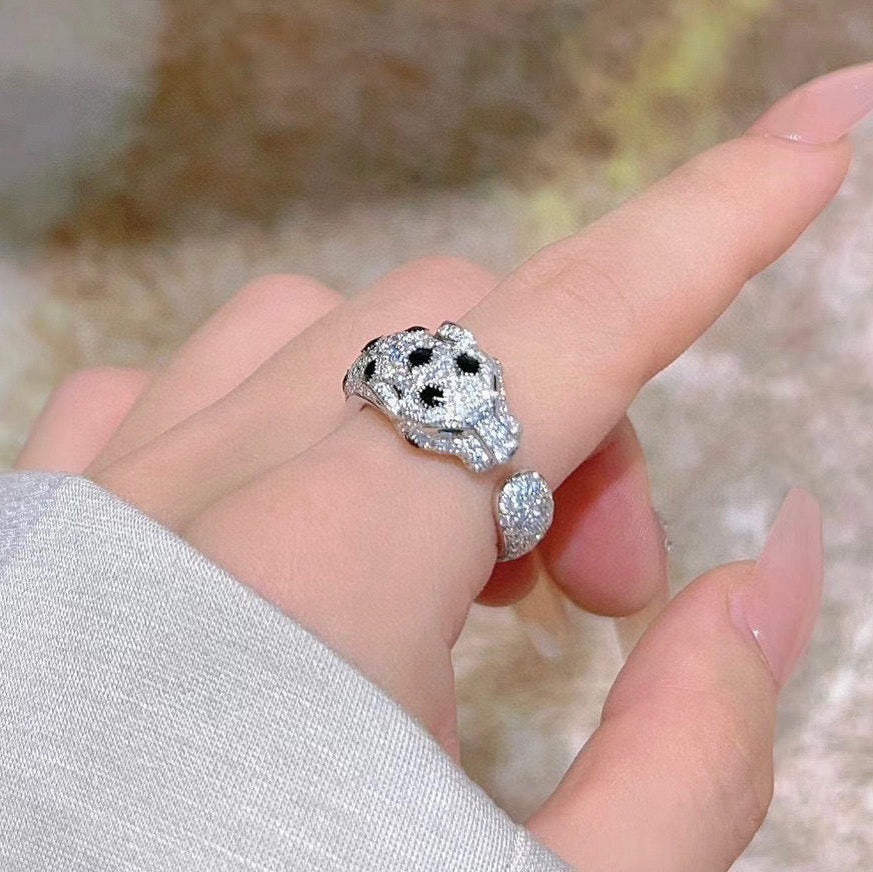 [Luxe Jewelry]PANTHERE SPOTTED FULL DIAMOND MEDIUM RING