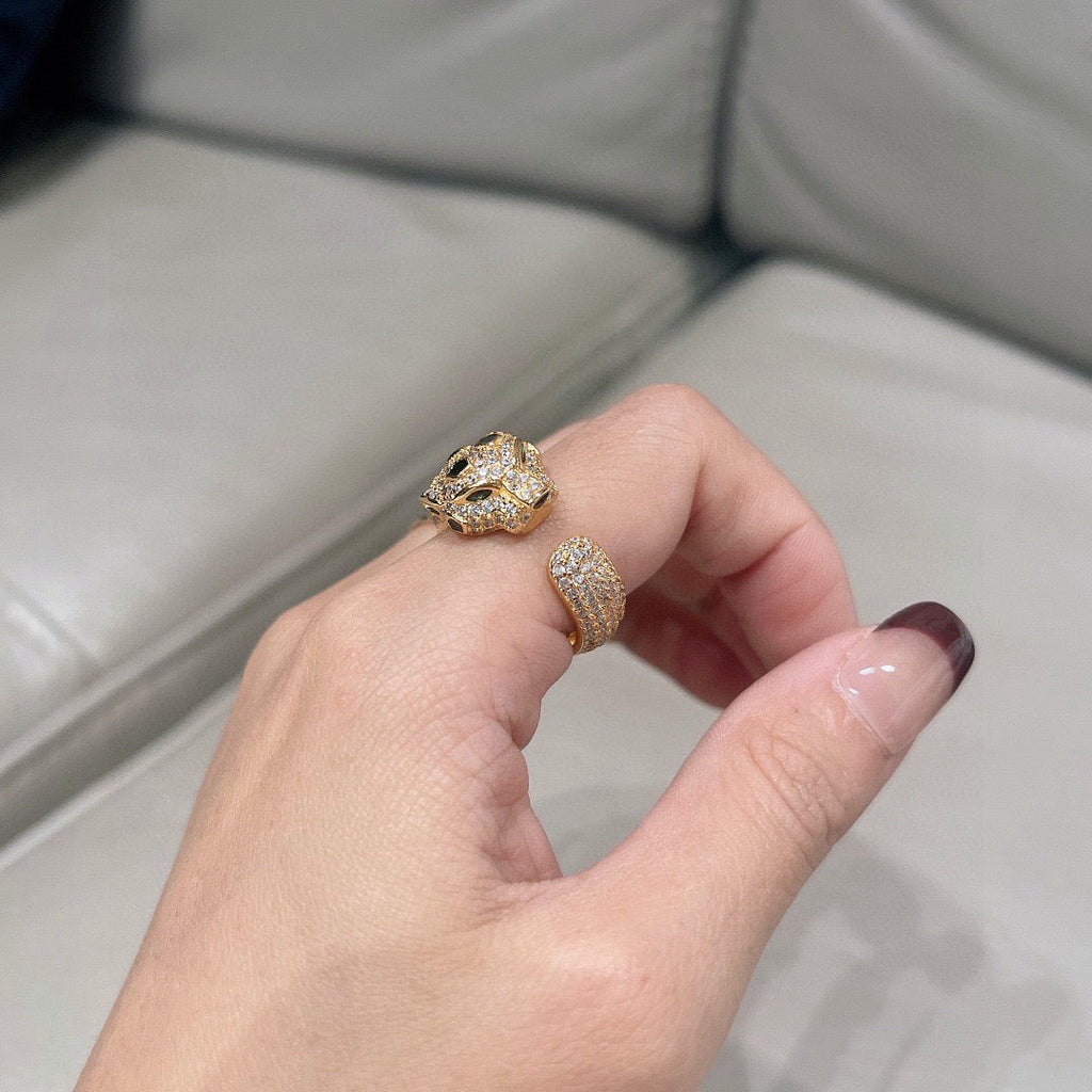 [Luxe Jewelry]PANTHERE SPOTTED FULL DIAMOND MEDIUM RING
