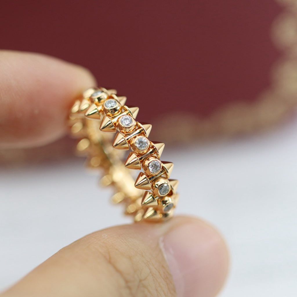 [Luxe Jewelry]CLASH 6.8MM DIAMOND MEDIUM RING