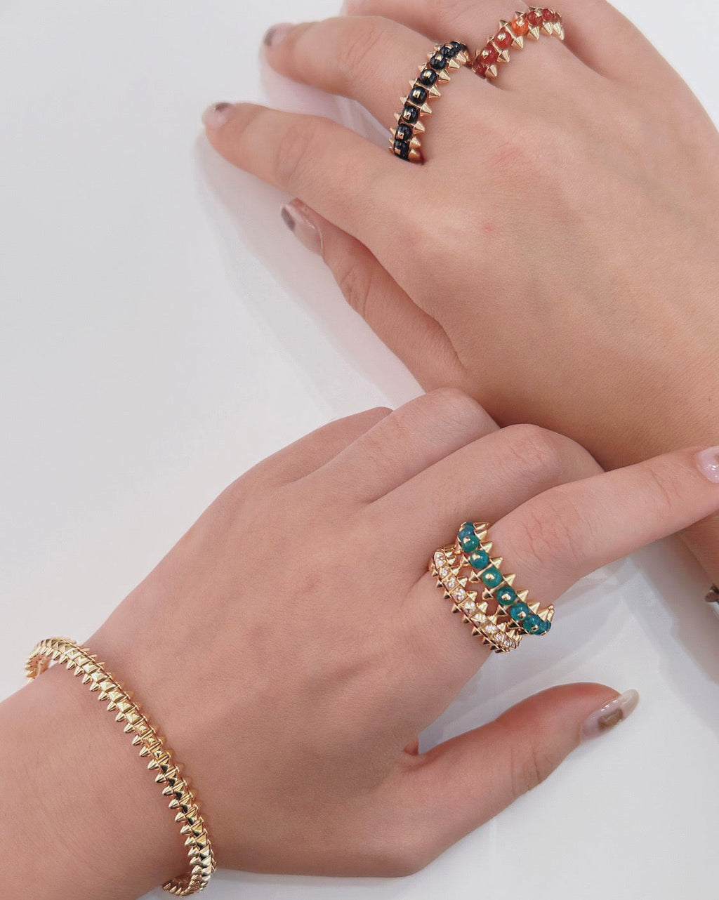 [Luxe Jewelry]CLASH 7.9MM AGATE CHALCEDONY RING