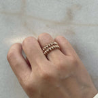 [Luxe Jewelry]CLASH 9.2MM DOUBLE ROW RING