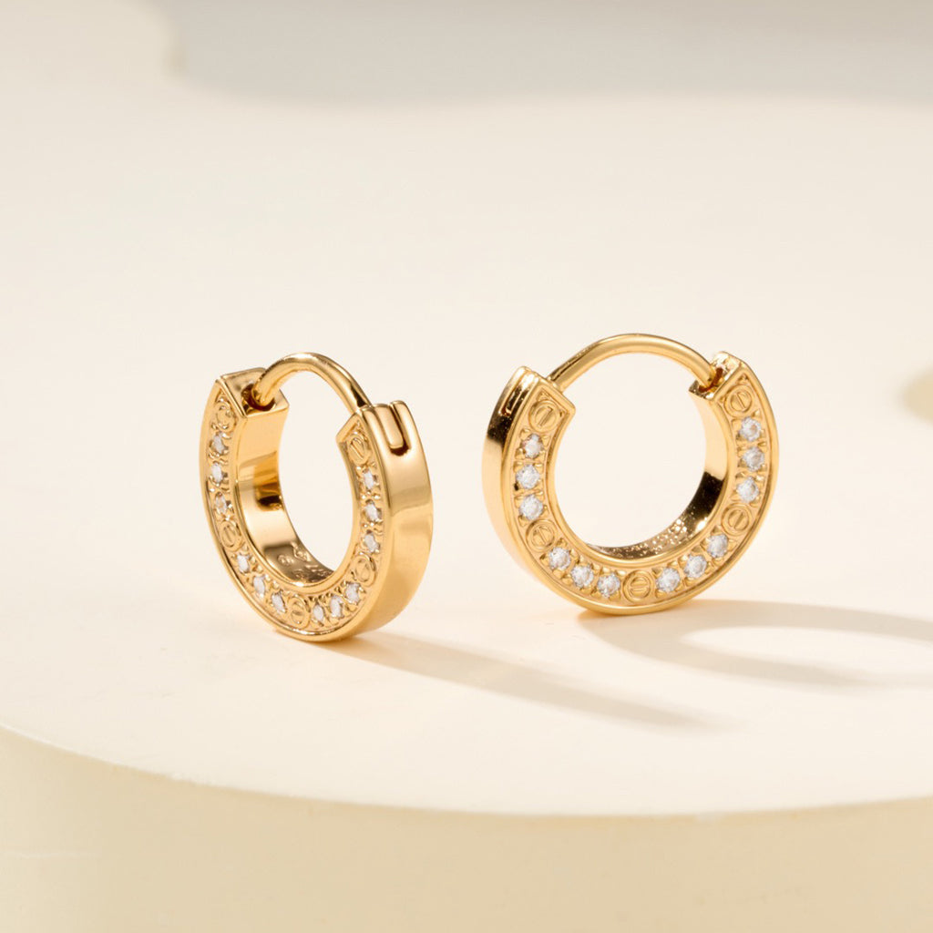 [Luxe Jewelry]LOVE DIAMOND EARRINGS