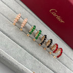 [Luxe Jewelry]CLASH 7.9MM AGATE CHALCEDONY EARRINGS