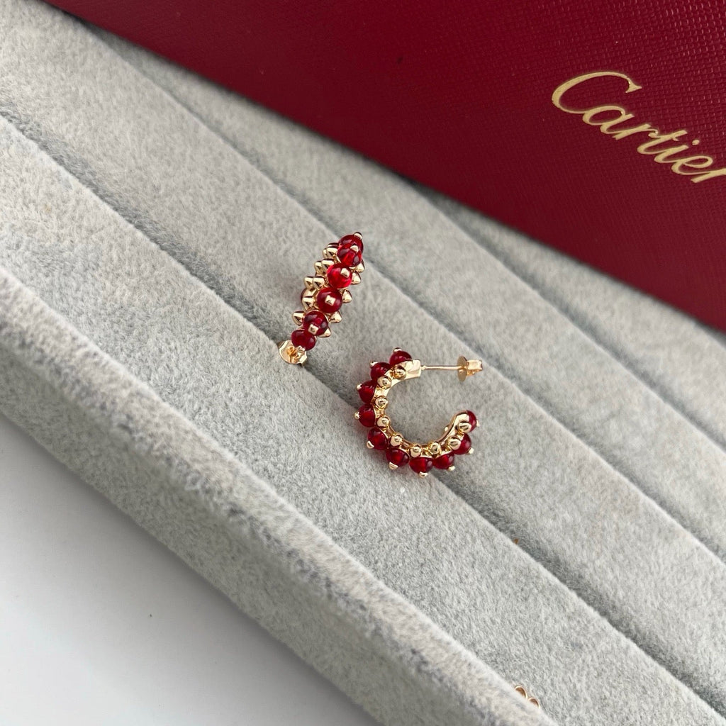 [Luxe Jewelry]CLASH 7.9MM AGATE CHALCEDONY EARRINGS