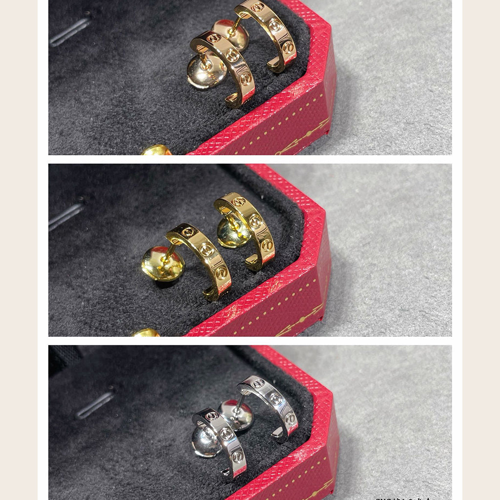 [Luxe Jewelry]LOVE EARRINGS 2.65 MM NO DIAMOND SMALL