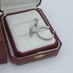 [Luxe Jewelry]LOVE EARRINGS 3.6MM DIAMOND PAVED