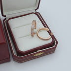 [Luxe Jewelry]LOVE EARRINGS 3.6MM DIAMOND PAVED