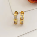 [Luxe Jewelry]LOVE 5.5MM DIAMOND PAVED EARRINGS