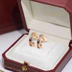 [Luxe Jewelry]LOVE 5.5MM DIAMOND PAVED EARRINGS