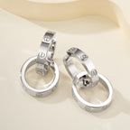 [Luxe Jewelry]LOVE 3.3MM DANGLE EARRINGS