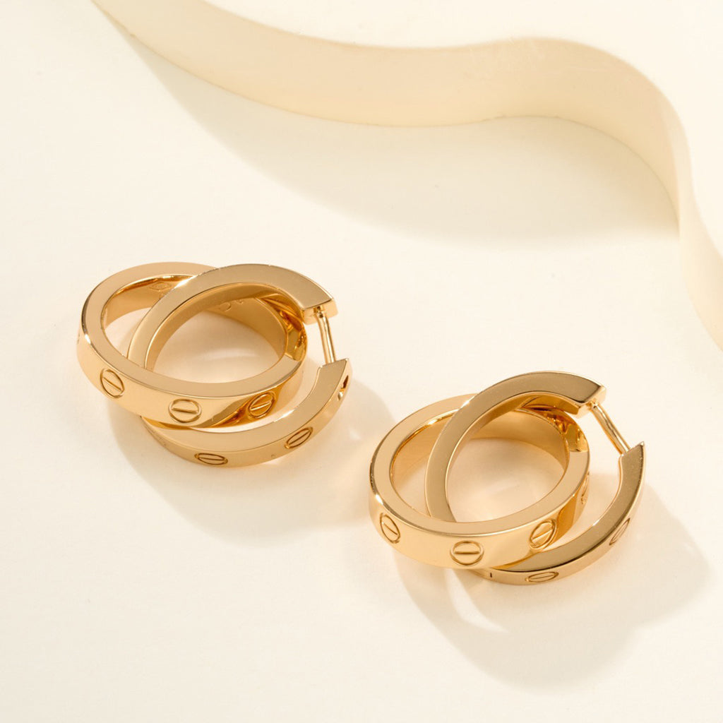 [Luxe Jewelry]LOVE 3.3MM DANGLE EARRINGS