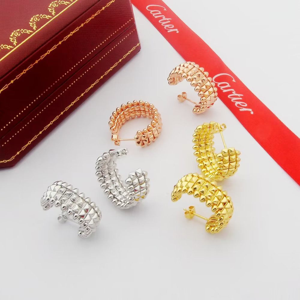 [Luxe Jewelry]CLASH 9.2MM DOUBLE ROW EARRINGS