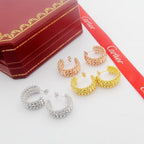 [Luxe Jewelry]CLASH 9.2MM DOUBLE ROW EARRINGS