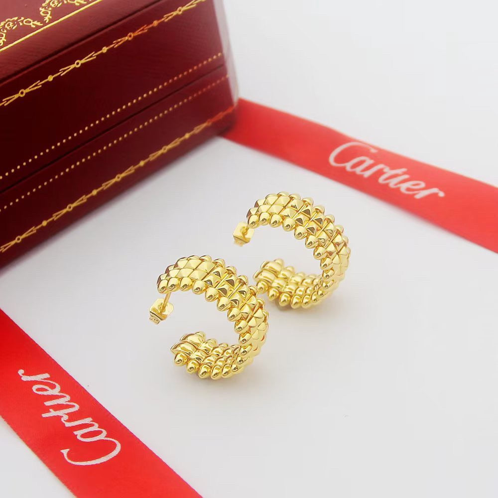 [Luxe Jewelry]CLASH 9.2MM DOUBLE ROW EARRINGS