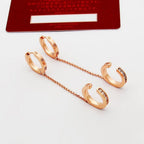 [Luxe Jewelry]LOVE 3.0MM HALF DIAMOND EARRINGS