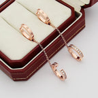 [Luxe Jewelry]LOVE 3.0MM HALF DIAMOND EARRINGS