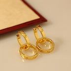 [Luxe Jewelry]LOVE 3.3MM DANGLE EARRINGS