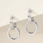 [Luxe Jewelry]LOVE 3.3MM DANGLE HALF DIAMOND EARRINGS