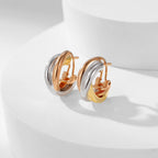 [Luxe Jewelry]TRINITY ON DIAMOND CLASSIC EARRINGS