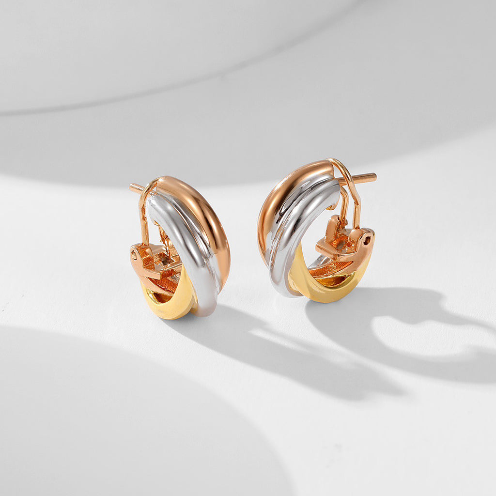 [Luxe Jewelry]TRINITY ON DIAMOND CLASSIC EARRINGS