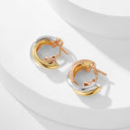 [Luxe Jewelry]TRINITY ON DIAMOND CLASSIC EARRINGS